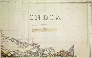 Detail van een kaart van de India-Tibet grens door English School