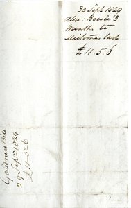 Devonshire MSS AS 3101, folio uit een bundel rekeningen vereffend door Pinder Simpson voor Lord George Cavendish, inclusief de rekening van Alexander Bowie