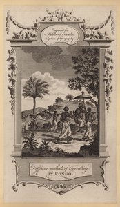 Verschillende manieren van reizen in Congo (gravure)