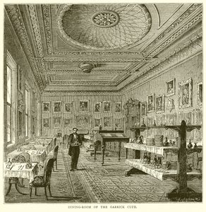 Eetkamer van de Garrick Club door English School