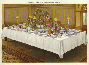 Diner tafel - ouderwetse stijl door English School