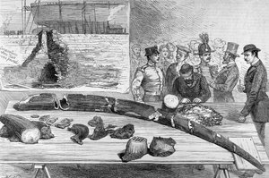 Ontdekking van Fossiele Overblijfselen in Livorno, Toscane, uit The Illustrated London News, 21 januari 1882