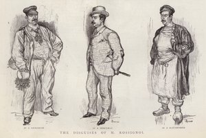 Vermommingen gebruikt door Parijse politieagent Gustave Rossignol door English School