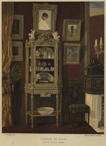Vitrinekast, late 18e eeuw door English School