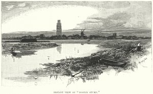 Ver uitzicht op "Boston Stump" (gravure) door English School