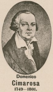 Domenico Cimarosa (gravure) door English School
