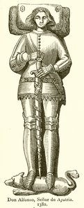Don Alfonso, Heer van Ajufria. 1382 door English School