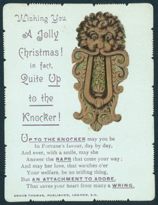 Deurklopper, kerstkaart