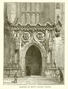 Deur van de Kapel van Kings College