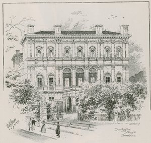 Dorchester House, Park Lane, Londen, de residentie van Shahzada Nasrullah Khan door English School