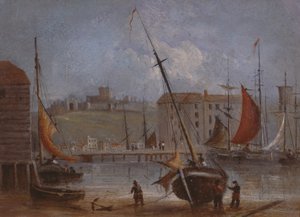 Kasteel en Haven van Dover, c.1830 door English School
