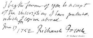 Dr Richard Pococke