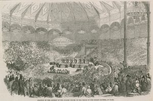 Trekking van de loterij van de Gouden Ingot in het Circus van de Champs Elysees, Parijs, Frankrijk door English School