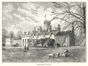 Dreghorn Castle (gravure) door English School