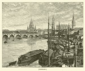 Dresden (gravure) door English School