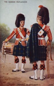 Tamboer en muzikant van de Gordon Highlanders door English School