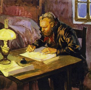 Dvořák schreef lange uren in zijn ellendige onderkomens