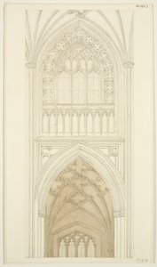 Oostzijde van het zuidertransept van St. Mary Redcliffe door English School