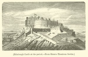Edinburgh Castle in de periode door English School