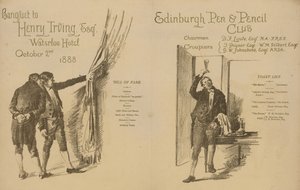 Edinburgh Pen and Pencil Club: Banket voor Henry Irving door English School