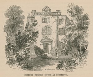 Huis van Edmund Burke in Brompton, Londen door English School
