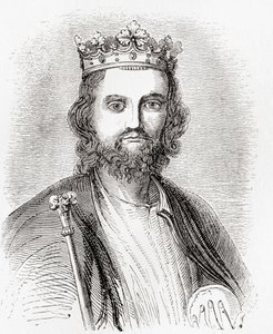 Edward II, ook bekend als Edward van Caernarfon, uit Oud Engeland: Een Picturaal Museum, gepubliceerd 1847 door English School