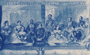 Edward VII en Koningin Alexandra van Engeland bij de Opera in Londen door English School