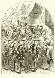 Edward VI die Londen binnenkomt door English School