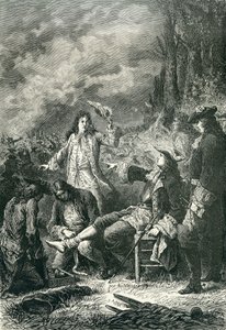 Edward Villiers gewond bij de slag om Newbury