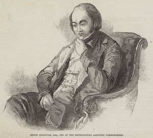 Edwin Chadwick, Esquire, een van de Metropolitan Sanitary Commissioners door English School