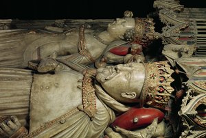 Beeld van Hendrik IV (1367-1413) op zijn graf in de kathedraal van Canterbury