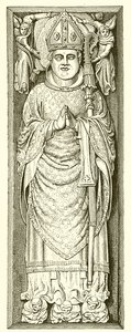 Beeld van William van Wykeham op zijn Graf in de Kathedraal van Winchester