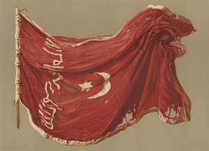 Egyptische standaard van Sinkat (chromolitho) door English School