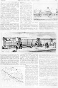 Elektrische tram, 1890 door English School