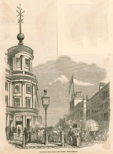 Elektrische tijdsbal en klok, west Strand, Londen door English School