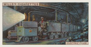Elektrische trein (chromolitho)