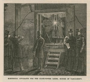 Elektrisch apparaat voor het licht van de Klokkentoren, Houses of Parliament