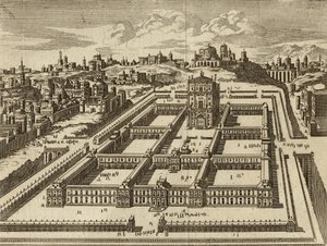 Opstand van de Tempel van Jeruzalem zoals gebouwd door Herodes door English School