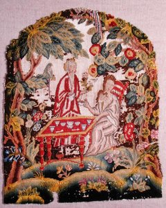 Geborduurde stoel, c.1700