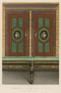 Geëmailleerde Leisteen Tafel en Muur door G F Magnus, Londen