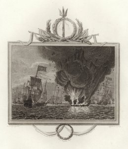 Gevecht tussen de Franse en Engelse vloten in het Kanaal op 10 augustus 1512 door English School