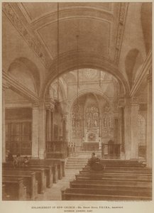Uitbreiding van Kew Kerk (gravure) door English School