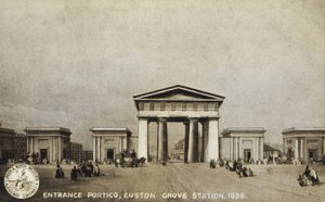 Ingangsportiek, Euston Grove Station, 1838