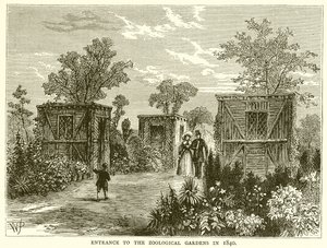 Ingang van de dierentuin in 1840