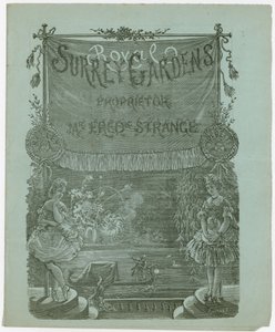 Toegangskaart tot de Royal Surrey Gardens, Walworth, Surrey door English School