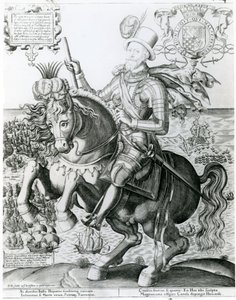 Ruiterportret van Charles Howard door English School