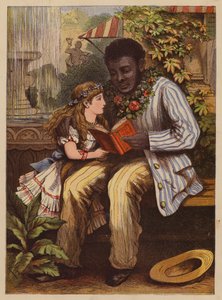 Eva en oom Tom (kleurenlitho)