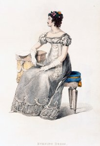 Avondjurk, modeplaat uit Ackermanns Repository of Arts