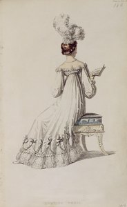 Avondjurk, modeplaat uit Ackermanns Repository of Arts