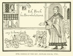 Kwaadaardige daden van de eerwaarde Edward Finch, 1641 door English School
